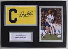 Dave Watson Signed Captains Armband A4 photo display Sunderland England Football