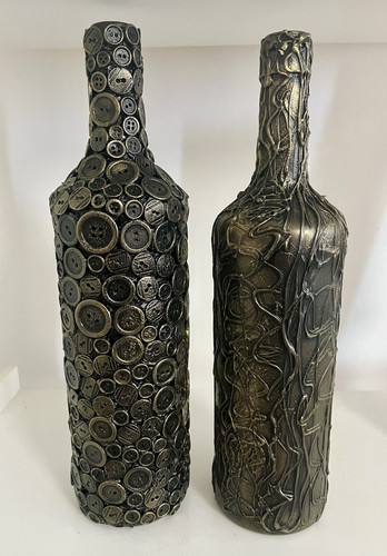 Decorative glass bottles set - bottles,