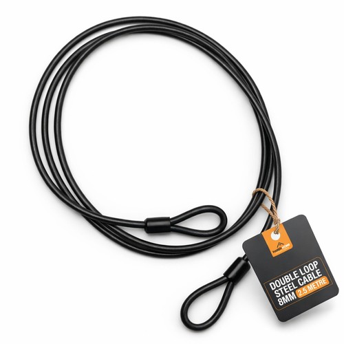 Heavy duty bike lock cable - lock, 8mm