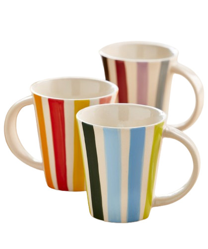 Striped mug 11cm - 11cm, fair