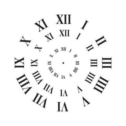 Stencil clock face roman - stencil,