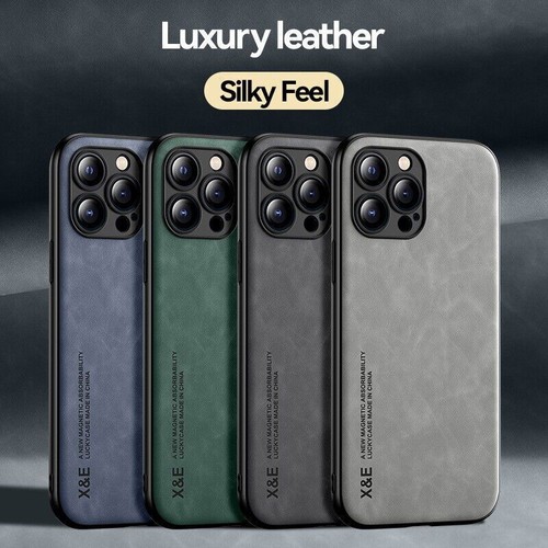 Magnetic leather phone - magnetic, case