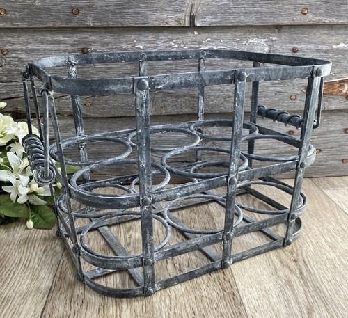 Metal milk crate bottle holder - crate,
