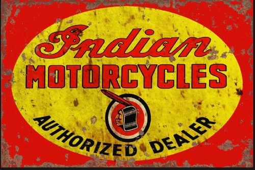 Indian motorcycle metal sign - indian,