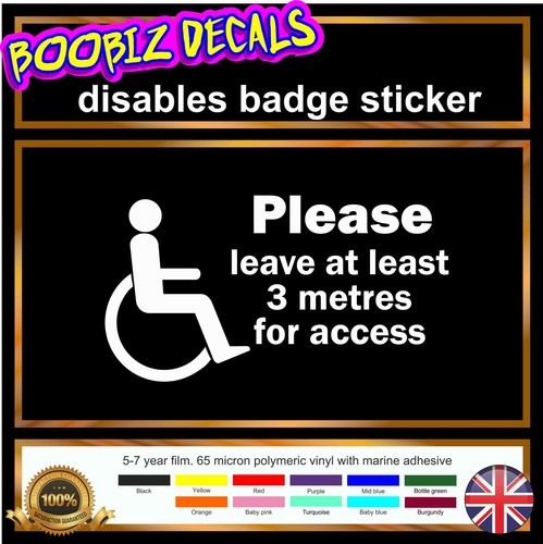 Disabled sticker 150mm - 150mm, x