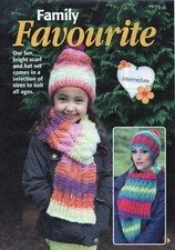 ~ Pull-Out Knitting Pattern For Family Sizes Cosy Cabled Bobble Hat & Scarf ~