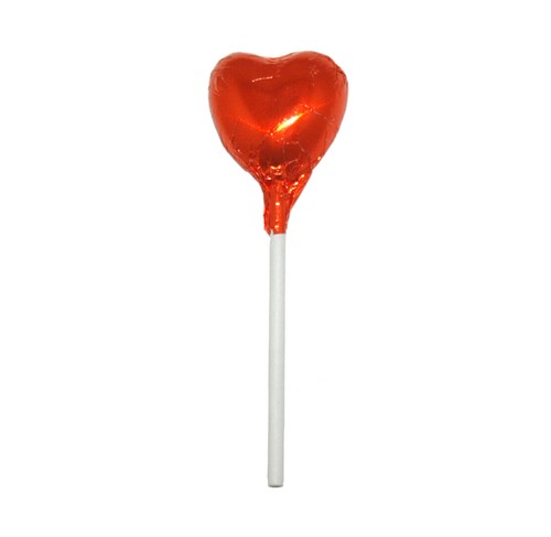 Heart lollipops milk chocolate - lollipops,