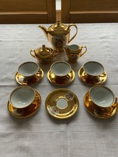 Vintage Du-Co Kunst Rehau, Bavarian Porcelain, Gilt Gold Tea Set