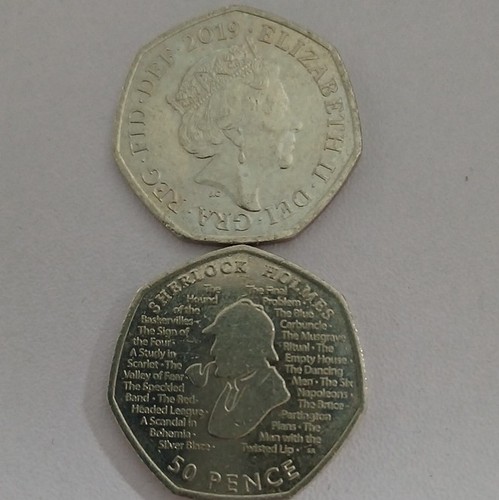 2019 50p coin sherlock - uk,
