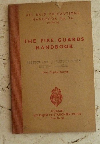 Vintage booklet 1942 - booklet, fire