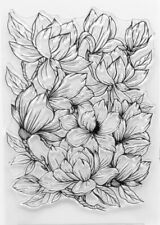 Clear Stamp  - Silicone - BLOOMS - MAGNOLIA - FLOWERS - Crafting - Scrapbooking