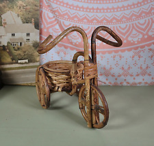 Vintage Bamboo Bicycle Planter