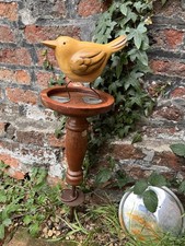 Vintage Wood Plant Stand Metal
