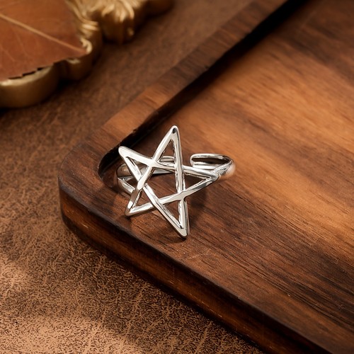 Adjustable pentagram star - adjustable, ring