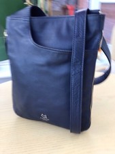 Radley Pockets Navy Leather Zip Expanding Medium Shoulder Crossbody