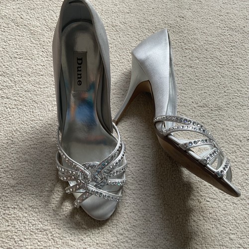 Dune silver satin diamonte - dune, satin/diamonte