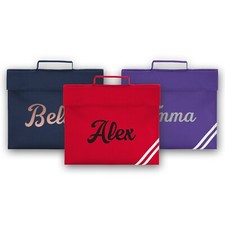 Personalised book bag school - bag,