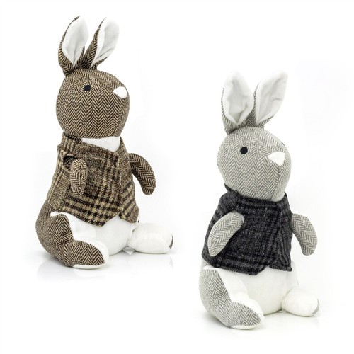 Herringbone rabbit door stop - door,