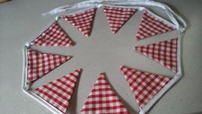 bunting / banner ideal for vw campervan/camper /home/ red & white doubleside