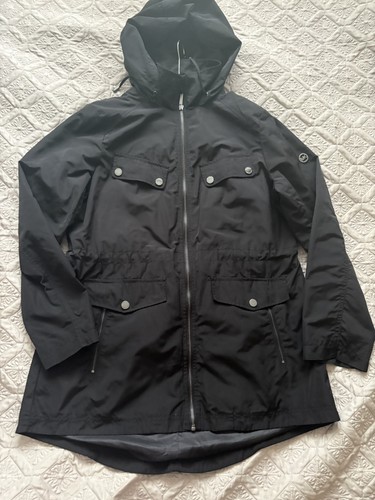 Michael kors black hooded rain - black,