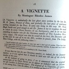 M.R. James A VIGNETTE + 1st