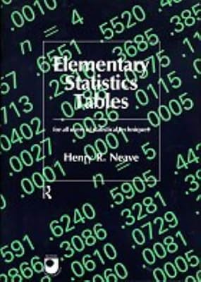 Elementary statistics tables - statistics,