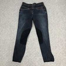Pikeur Pants Womens 38 Blue Diandra Jeans Riding Breeches Knee Patch Zip Ankle