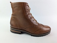 Remonte Brown Leather Fleece Lined Brogue Boots Uk 6 Eu 39 Pristine 