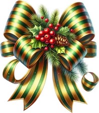 Christmas Green Coquette Bow