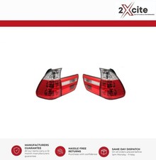 BMW X5 E53 1999-2006 Rear Tail Lights Lexus Crystal Design Red And Clear Lamps