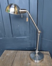 NEW Vintage RETRO Silver Extending Angle Light Table Lamp Office Desk Bedside 