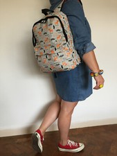 DAVID & GOLIATH MOOSE STACHE DESIRABLE ORANGE BLACK GREY BACKPACK RUCKSACK BAG