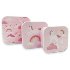 Unicorn Girls 3 Piece Lunch