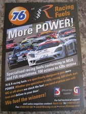 SPECIALISED RACING FUELS 76 AND R MSA FIA REGULATIONS 2002 ADVERT A4 FILE 36