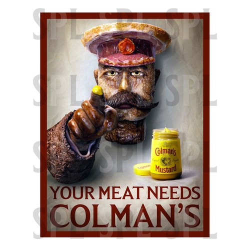 Colman mustard metal sign - colman's,