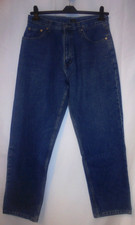 MENS W32" PETROLEUM STRAIGHT BLUE DENIM JEANS WAIST 32"  INSIDE LEG 29"