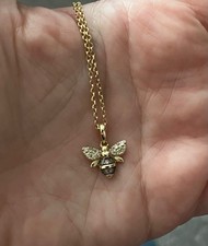 Le Vian 14ct Yellow Gold Bee Necklack with Diamonds 0.23ct