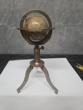 Vintage 8” Old World Globe Ornamental Brass Desktop Feature