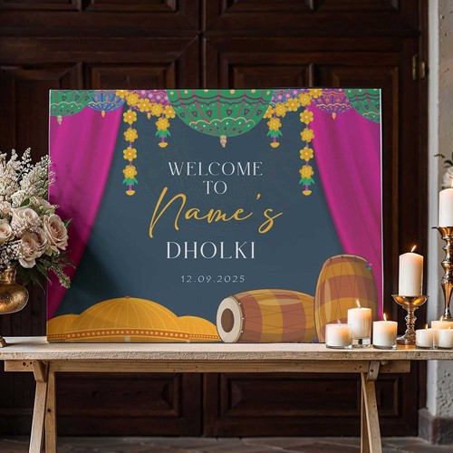 Personalised dholki sign - personalised,