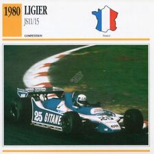 1980 LIGIER JS11/JS15 Racing Classic Car Photo/Info Maxi Card