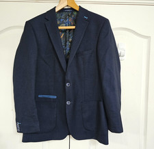 Sawyers & Hendricks London Blazer Suit Jacket Mens 42R Tailored Fit Navy