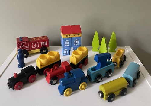 Vintage wooden train set - vintage,