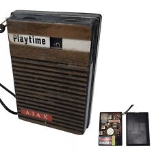 ajax playtime transistor radio 1960's vintage tested & working prop collectable