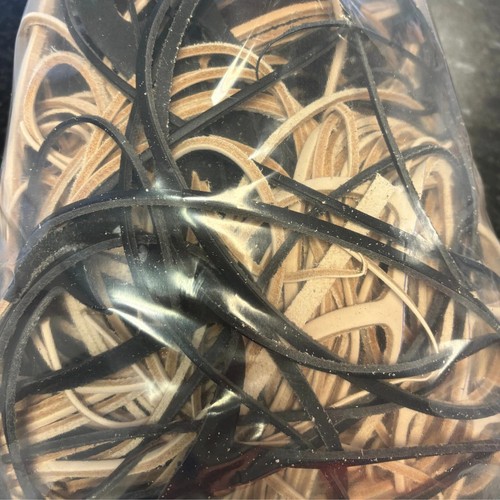 Scrap leather strips - scrap,