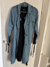 Cop Copine two tone blue soft denim trench/raincoat - UK12-14