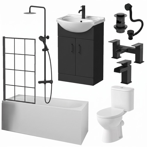 Complete bathroom suite black - complete,