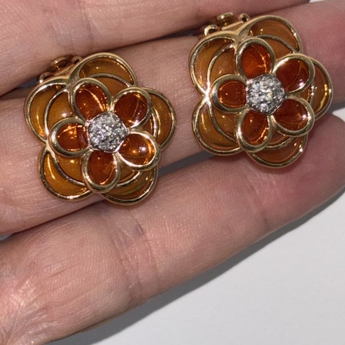 Vintage unusual clip orange - clip,