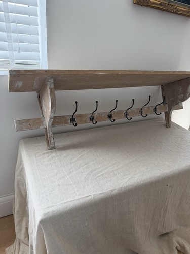 Vintage wooden wall shelf - wooden,