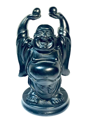 Happy laughing buddha figurine - buddha,