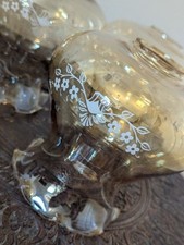 3 Vintage Victorian Pale Amber